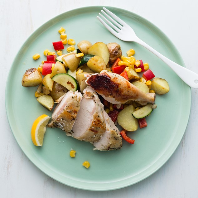 Butterflied Chicken with Warm Potato Salad