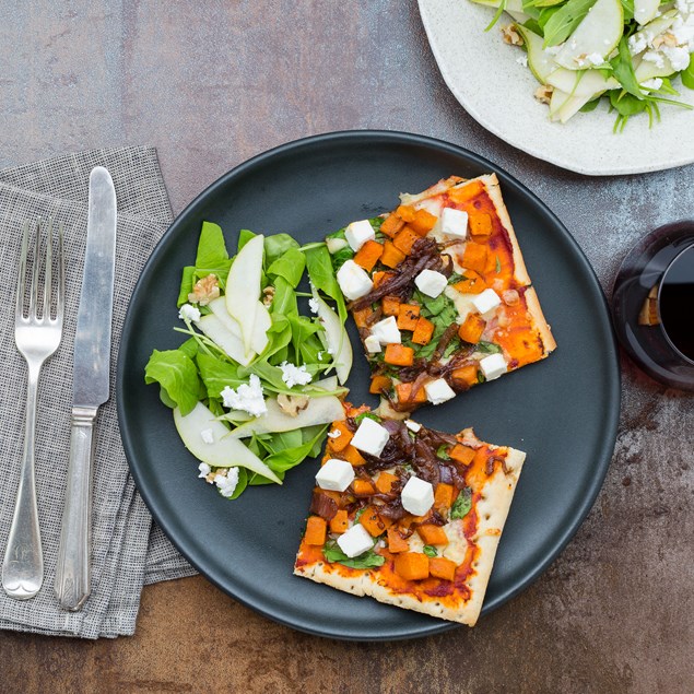 Roast Pumpkin, Caramelised Onion and Goat's Cheese Pizza