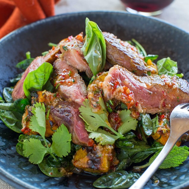 Thai Beef, Kumara and Spinach