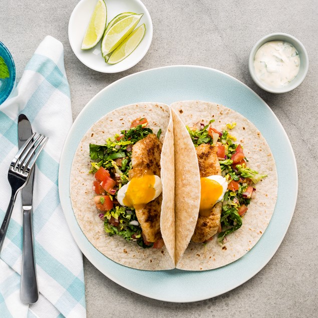 Cajun Fish Tacos with Salsa Fresca and Mango Yoghurt