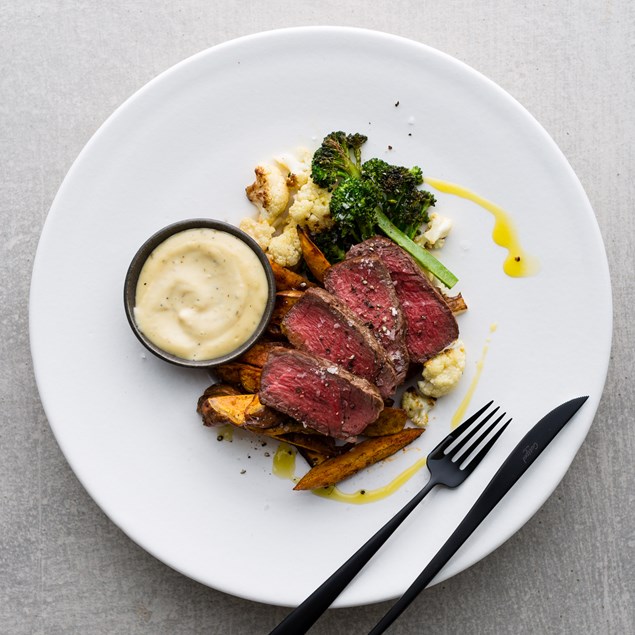 Beef Eye Fillet with Smoked Paprika Wedges and Truffle Béarnaise