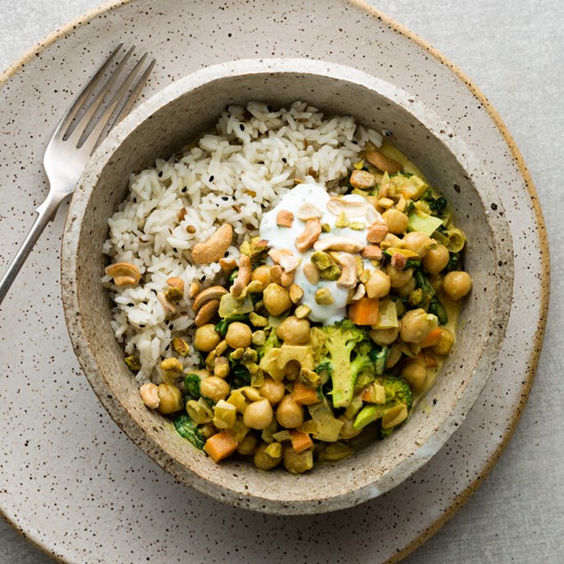 Chickpea Korma with Spiced Rice