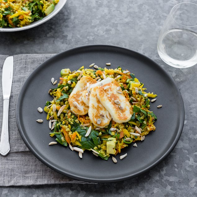 Pan-Fried Haloumi with Golden Beetroot Salad