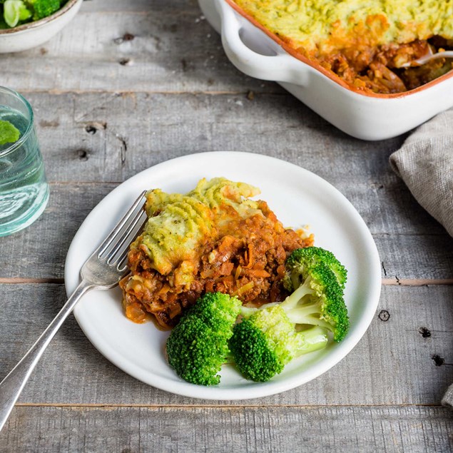 Italian Cottage Pie with Broccoli