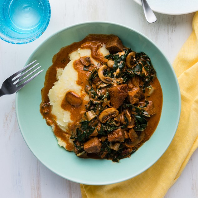 Beef Stroganoff with Mash