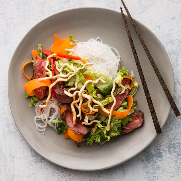 Thai Beef Salad with Crispy Noodles