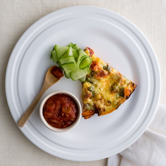 Bacon Frittata with Tomato Relish