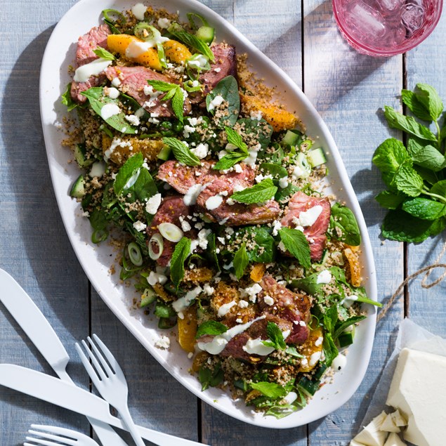 Sumac Lamb with Orange and Mint Couscous 