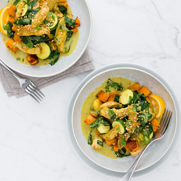 Indian Chicken with Curry Sauce and Pumpkin