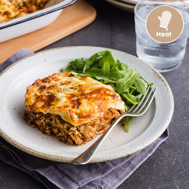 Chicken and Bacon Lasagne with Greens