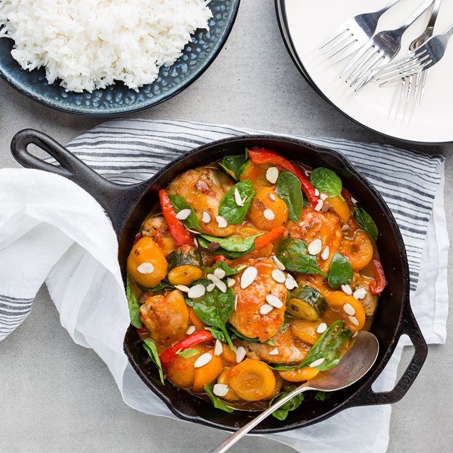 Spiced Apricot Chicken with Rice