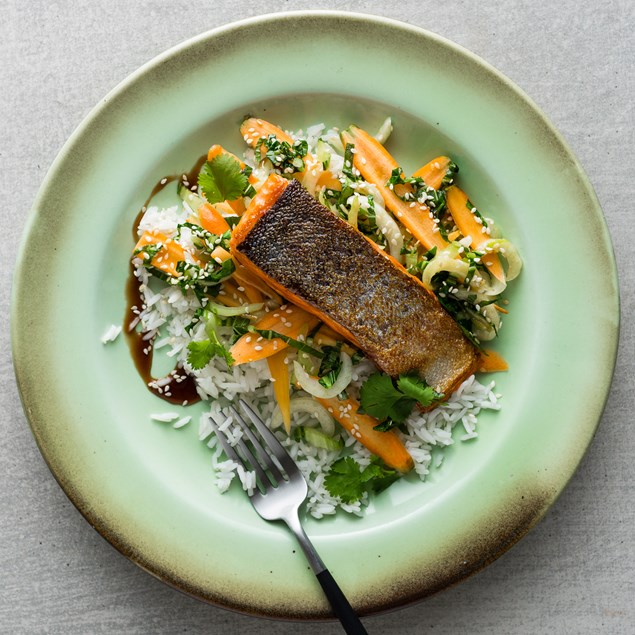 Teriyaki Salmon with Bok Choy Salad