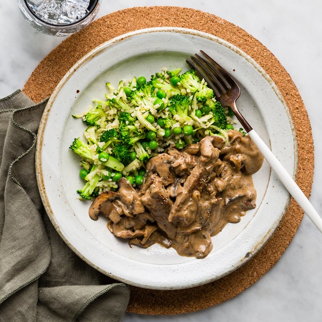 Creamy Beef & Mushroom Ragu with Broccoli Bulgur