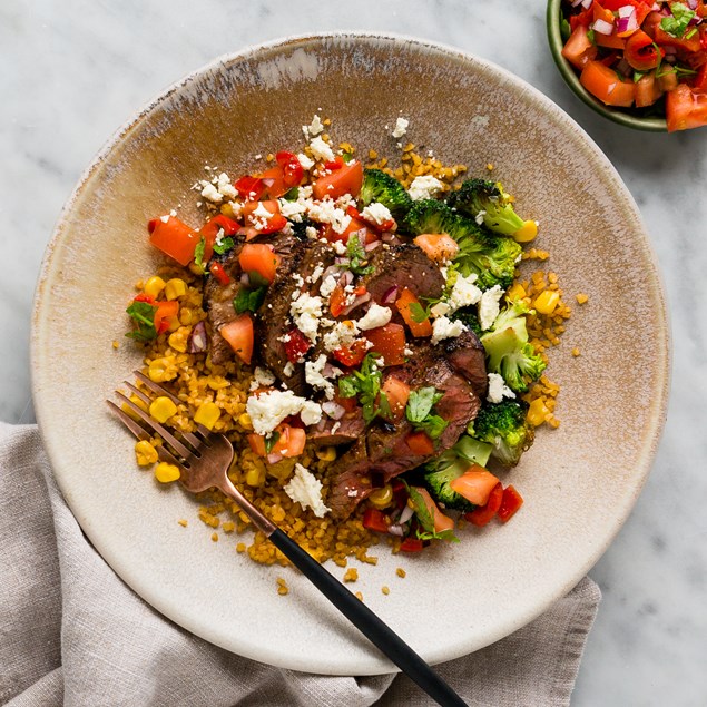 Argentinian Beef with Roasted Capsicum Salsa