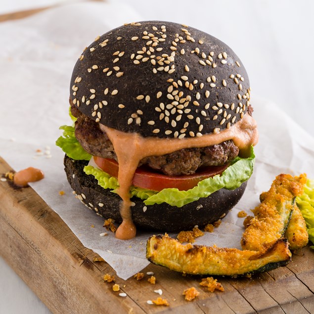 Wagyu Beef Burger with Courgette Wedges