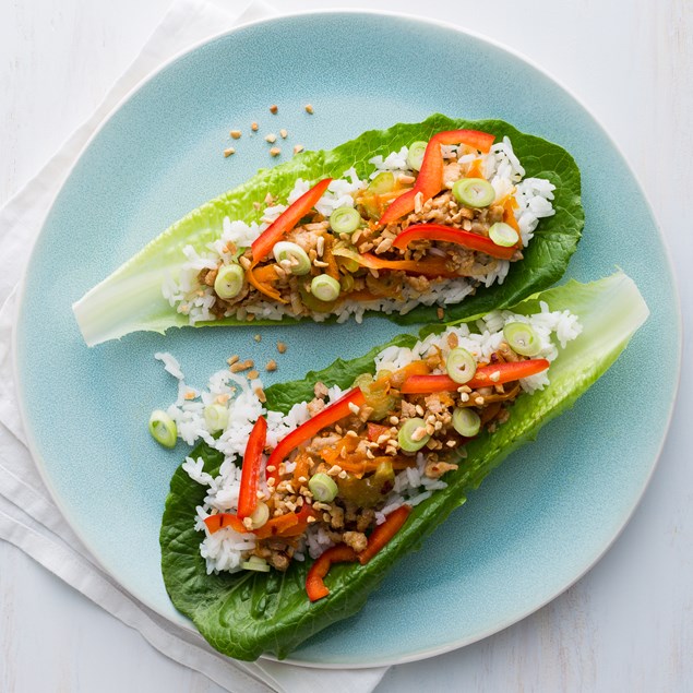 Chicken San Choy Bau with Jasmine Rice