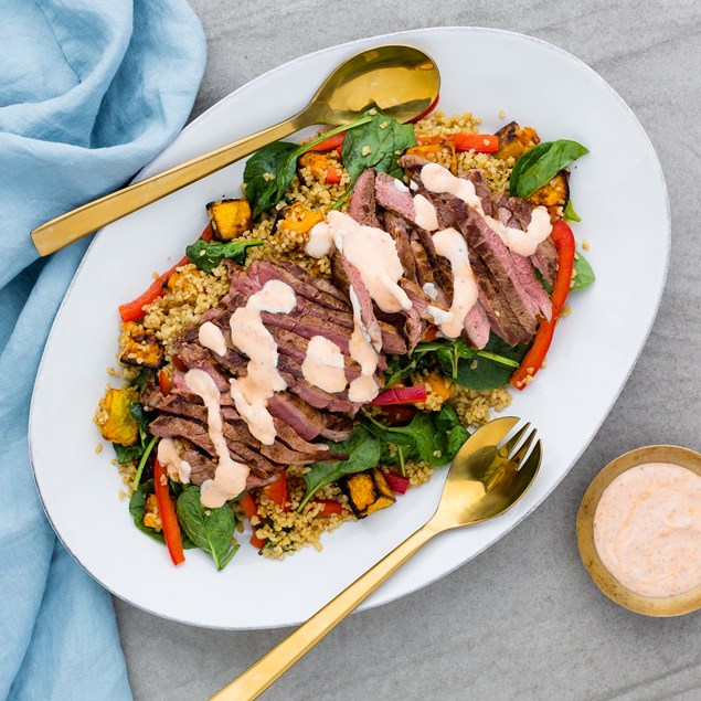 Harissa Lamb with Bulgur Salad