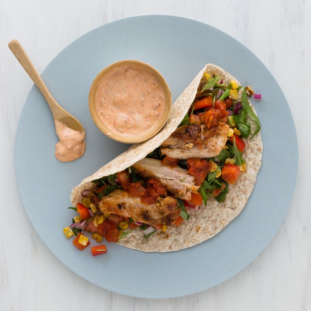 Smokin’ Mexican Chicken Taco with Corn Salsa