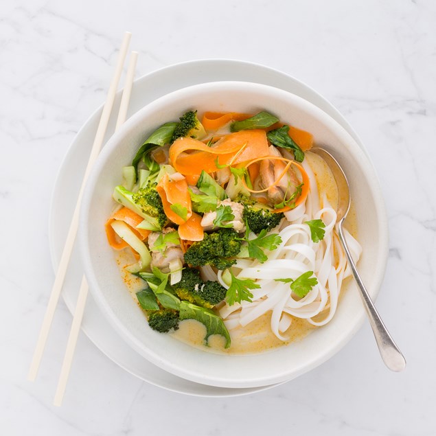 Chicken Laksa Soup with Noodles