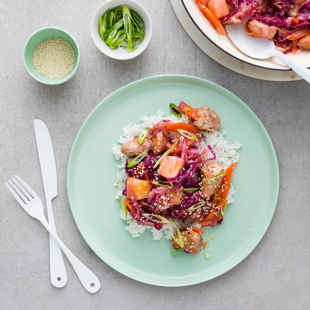Sweet 'N' Sour Chicken with Rice