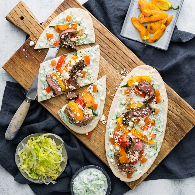 Moroccan Lamb Flatbreads with Cucumber Yoghurt