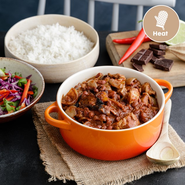 Mexican Chipotle Chicken with Rice and Iceberg