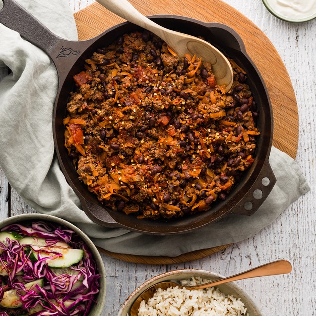 Mexican Beef & Bean Bowls with Scented Rice