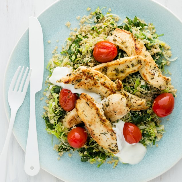 Tarragon Chicken with Veggie Quinoa