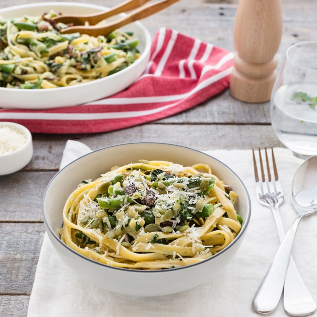 Creamy Bacon Linguine