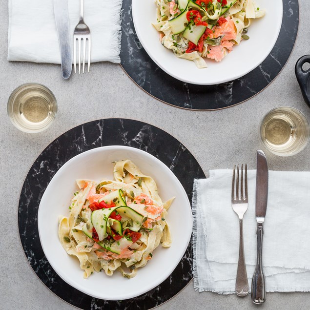 Salmon and Fennel Pappardelle