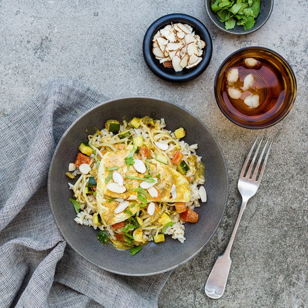 Yoghurt and Turmeric Fish Curry with Brown Rice 