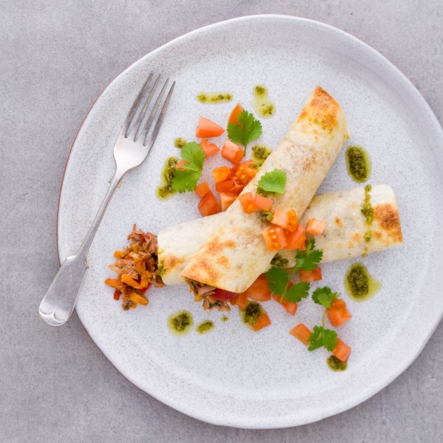 Lamb Enchiladas with Salsa Verde