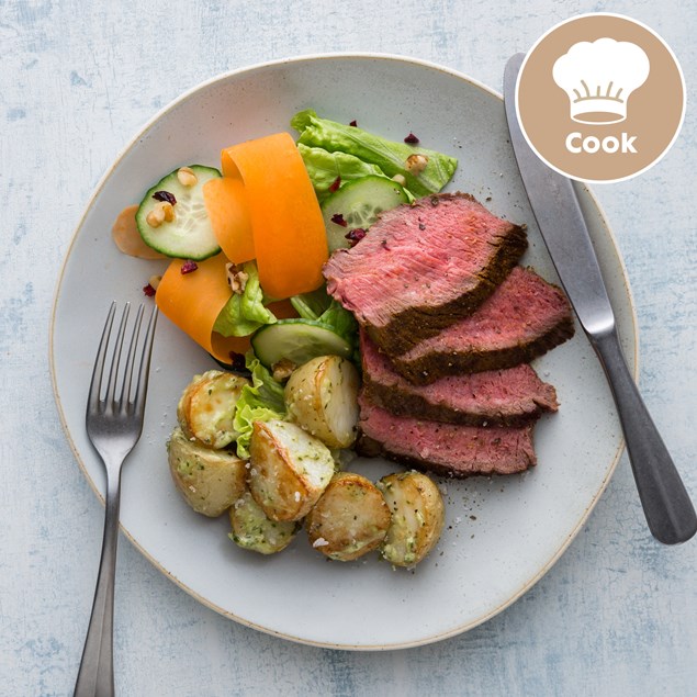 Lamb Rump Steaks with Minty Baby Potatoes