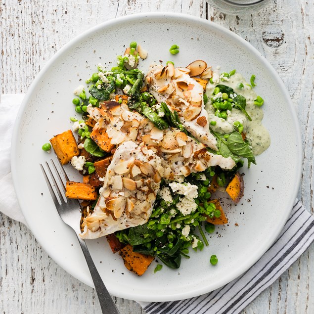 Almond Fish with Avocado Sauce