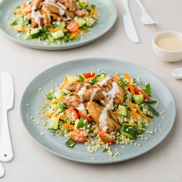 Sticky Lemon Chicken with Winter Tabbouleh and Pomegranate