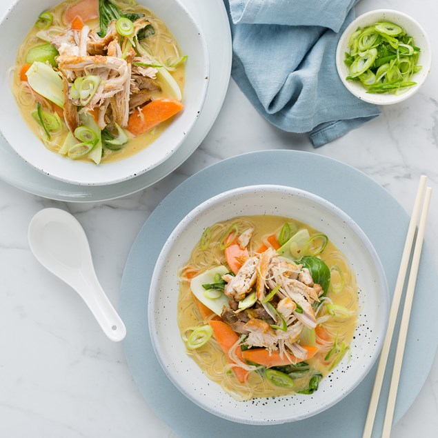 Pulled Chicken Laksa with Vermicelli Noodles