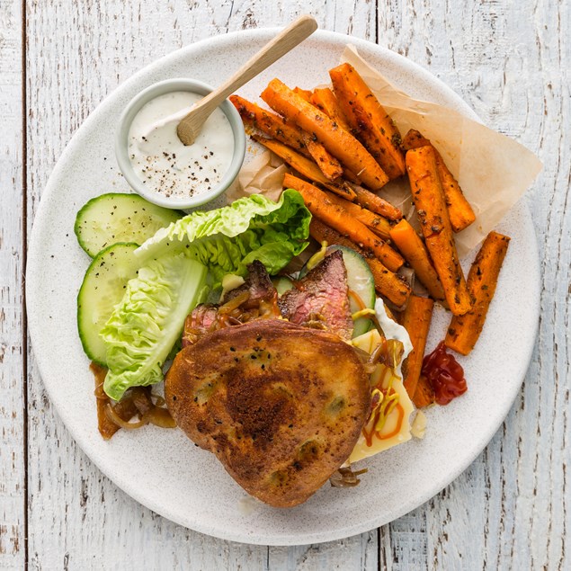 Beef Steak Sammies with Horseradish Mayo