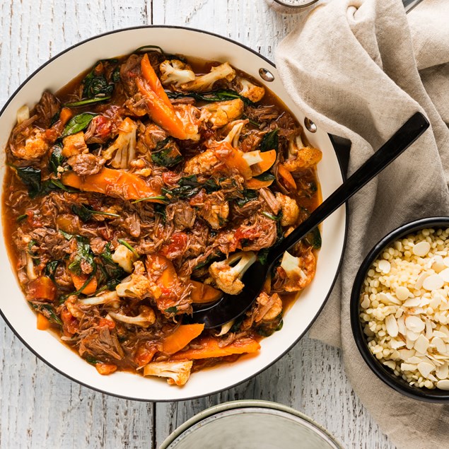 Pulled Lamb Tagine with Pearl Couscous