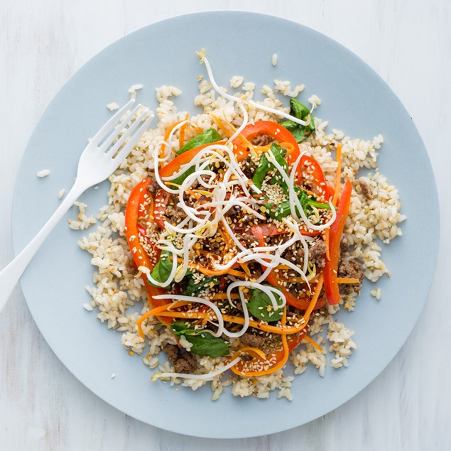 Korean Beef Stir-Fry with Sesame Brown Rice