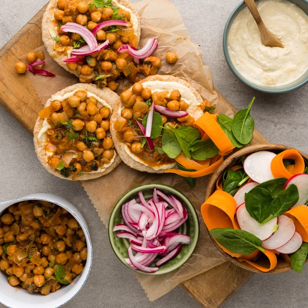 Harissa Chickpea Flatbreads