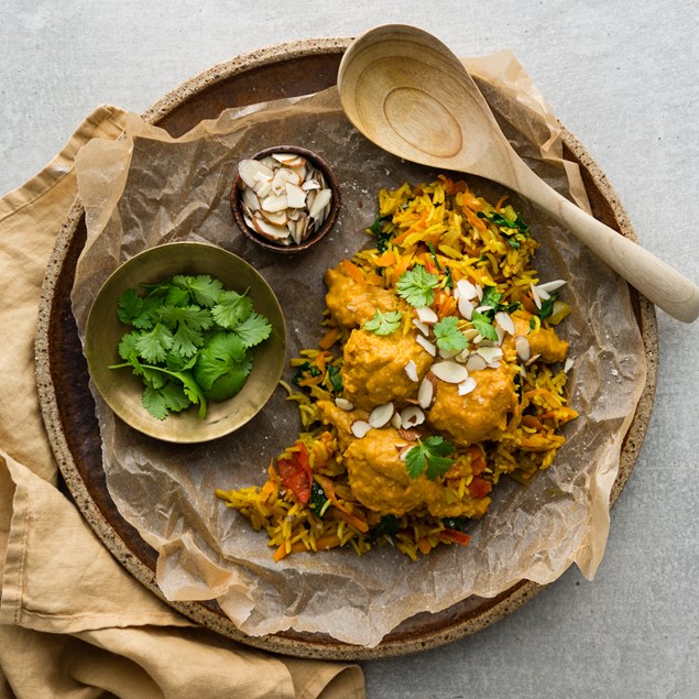 Malai Kofta with Spiced Vegetable Pilau