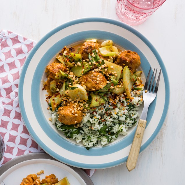 Thai Red Curry Turkey Meatballs