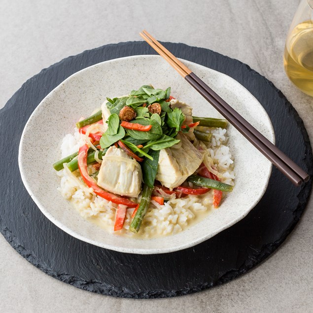 Thai Green Fish Curry with Jasmine Rice