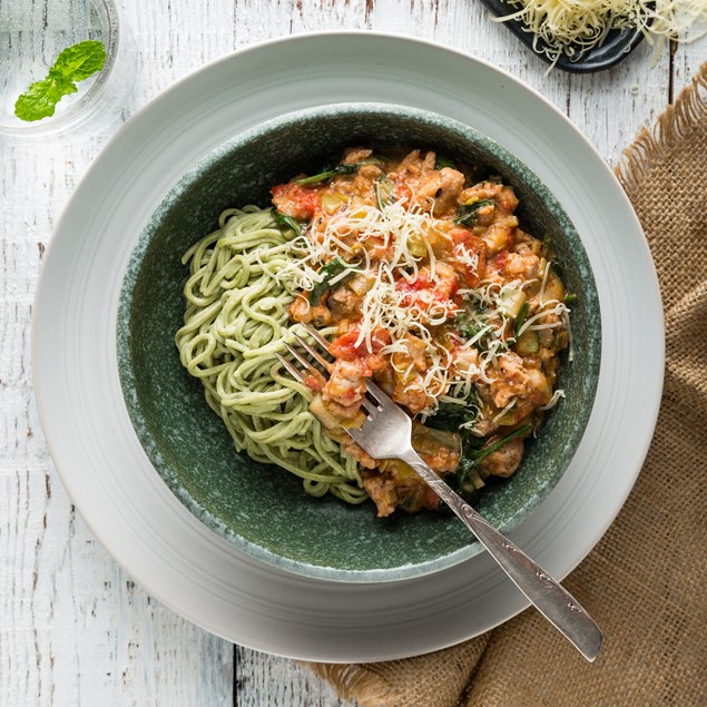 Chicken & Bacon Pasta with Creamy Leek Sauce