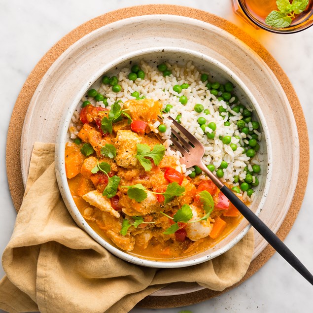 Burmese Chicken Curry with Brown Rice