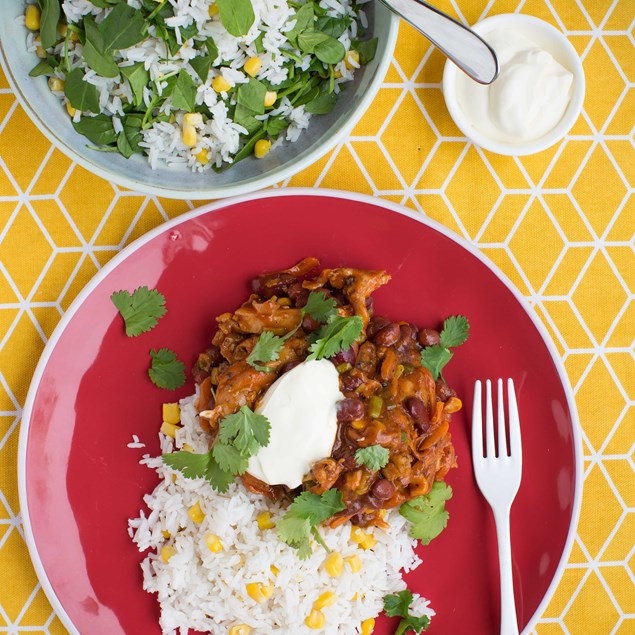 Mexican Spiced Chicken with Corn Rice