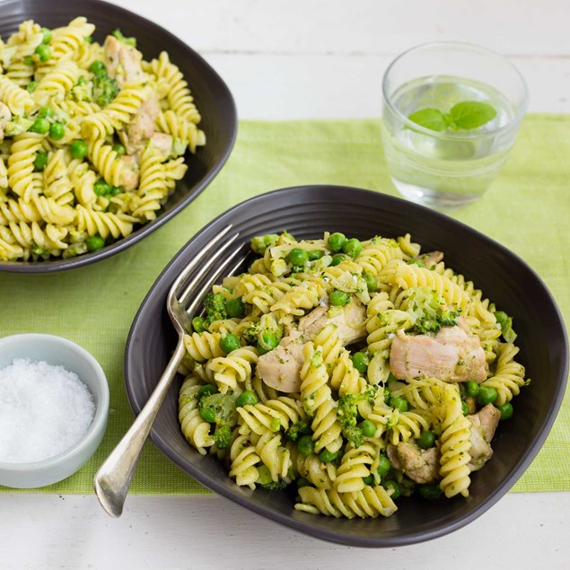 Chicken, Leek, Pea and Broccoli Fusilli