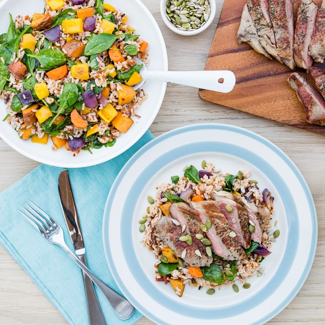 Rosemary Beef with Vegetable Wild Rice