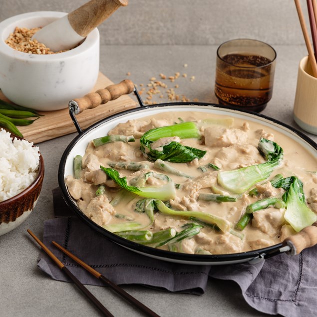 Satay Chicken with Green Rice