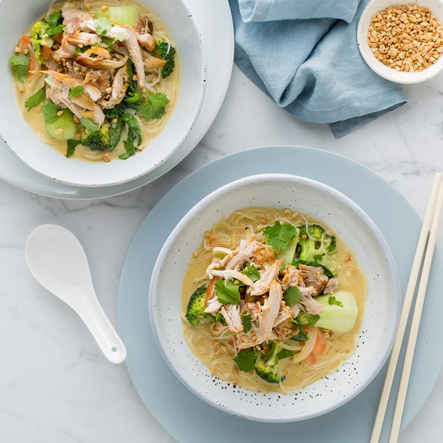 Pulled Chicken Laksa with Vermicelli Noodles